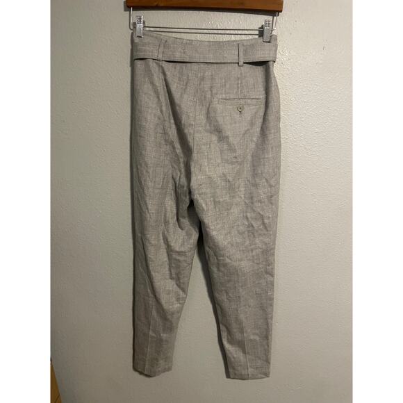 Akris Punto Womens Pants Size 6 Gray Virgin Wool Belted Tapered Leg Old Money - Picture 2 of 8